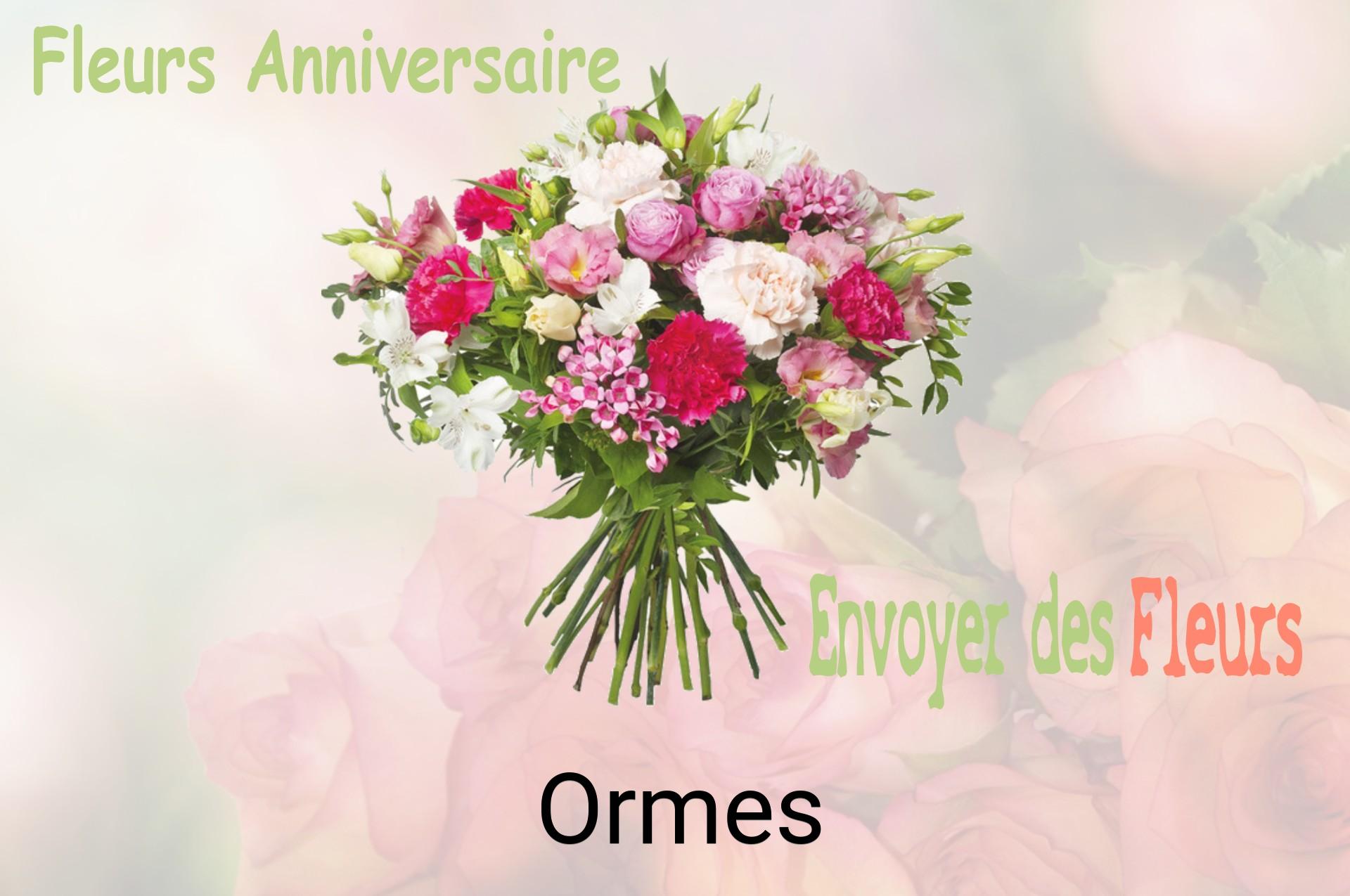 Bouquet de fleurs d’anniversaire livré à Ormes