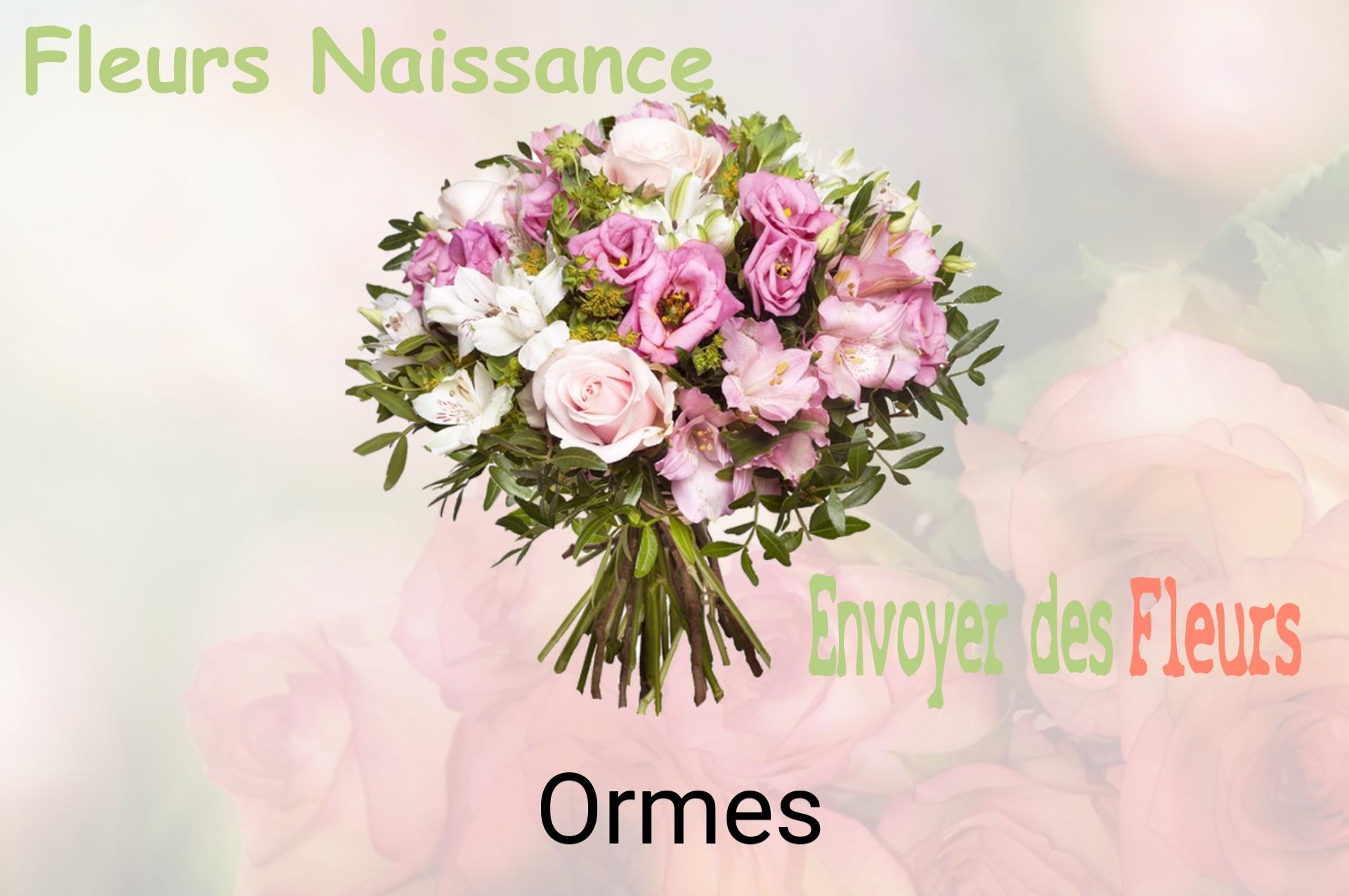Bouquet de fleurs de naissance livré à Ormes